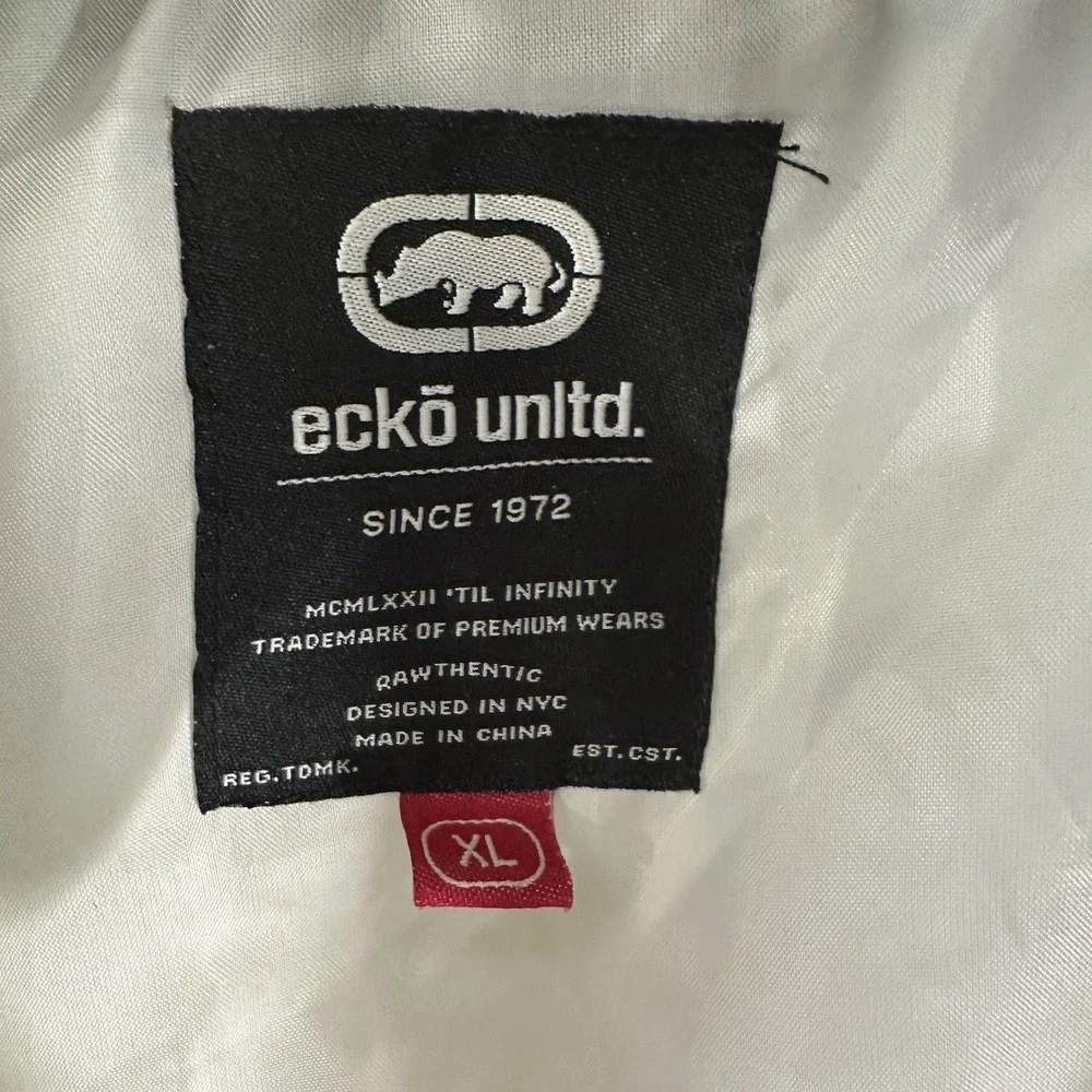 Ecko Unltd Puffer Vest Mens XL Digi Camo‎ Logo Hoodie Hooded Hip Hop Street Wear